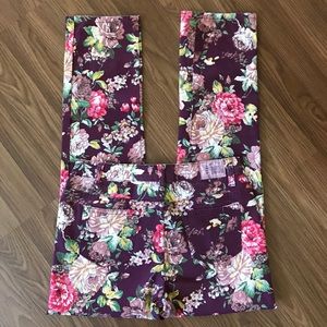 👑NEW FLORAL STRETCH JEANS- GIRLS 16